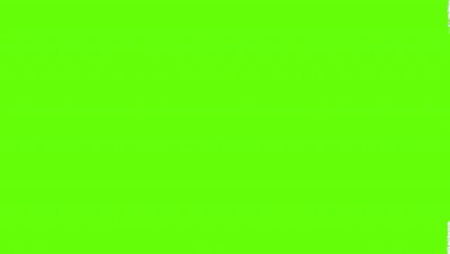 The torn paper transition animation is on a green background. Torn paper transition animation with key color. 4k video	