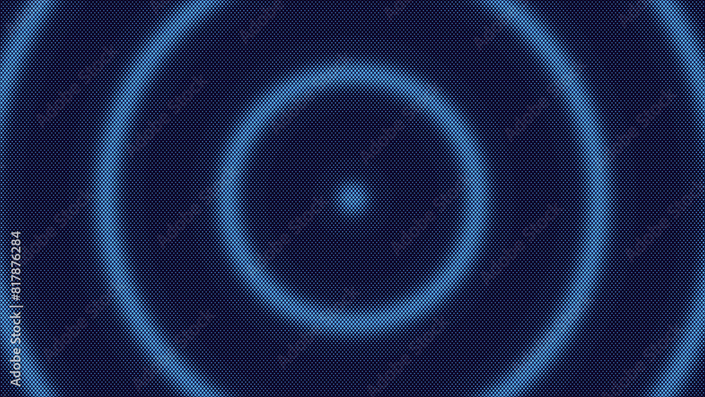 Poster 3D Wavy Digital Particles Ripple Background. Digital Ripple Effect. Big Data Audio Visualization. Digital Water Drop Waves Concept. Particles Vector Illustration. 3D Grid Surface.