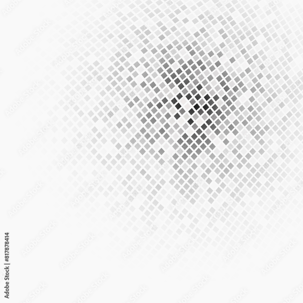 Poster semitone checkered background. disappearing and appearance gradient illustration consisting of rhomb