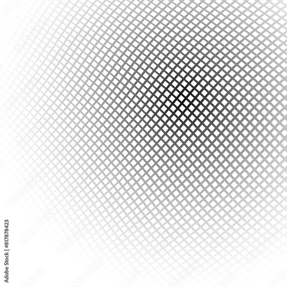 Poster semitone checkered background. disappearing and appearance gradient illustration consisting of rhomb