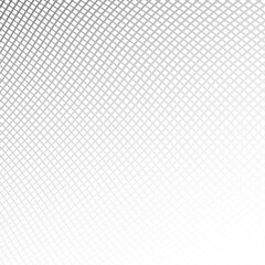 Semitone checkered background. Disappearing and appearance gradient illustration consisting of rhombuses and squares.