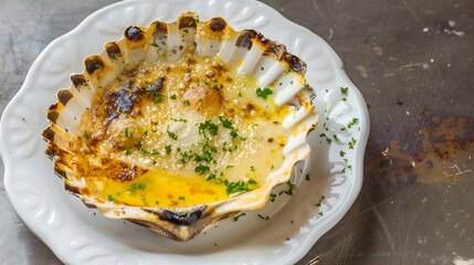 A buttery flaky coquille St Jacques
