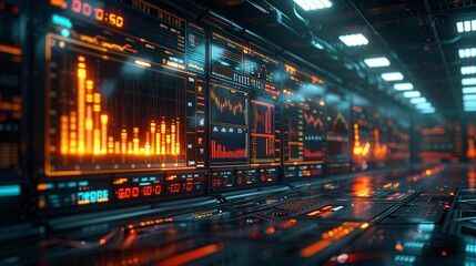 omputer Display Showing Stock Market Candlestick
