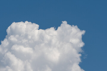 夏の青空に浮かぶ白い雲