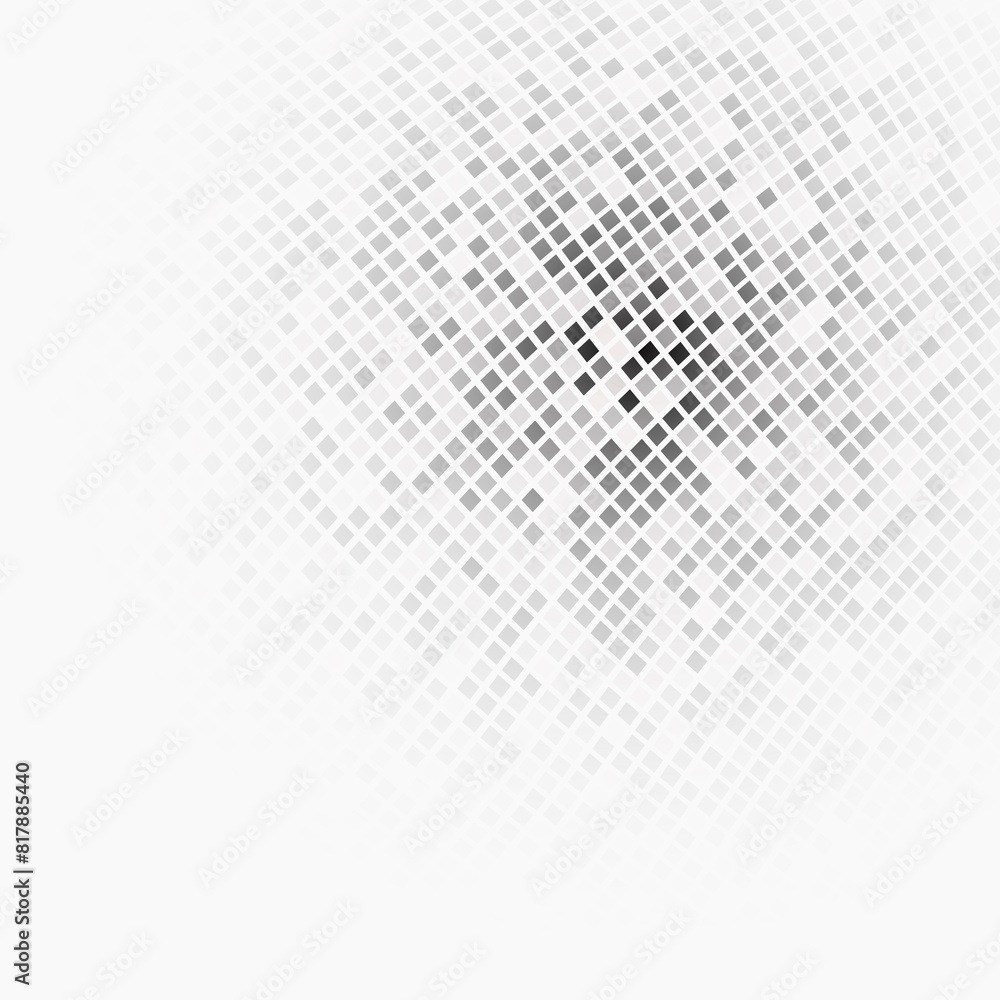 Poster semitone checkered background. disappearing and appearance gradient illustration consisting of rhomb