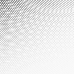 Semitone checkered background. Disappearing and appearance gradient illustration consisting of rhombuses and squares.