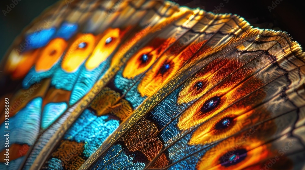 Poster mesmerizing microscopic patterns of butterfly wing scales unveiling nature s intricate design