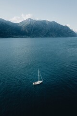 A sailing boat on Lake Garda, Italy