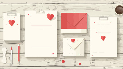Stationary templates of documentation romantic date d