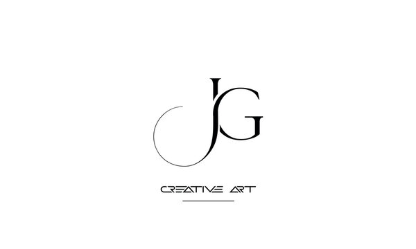 GJ, JG, G, J abstract letters logo monogram