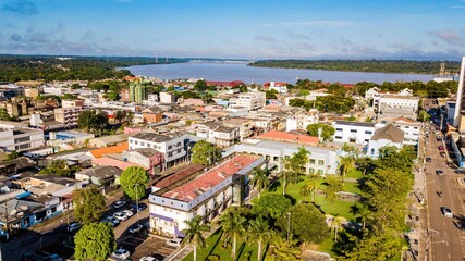 Aerial view of the historic center of Porto Velho, Rondônia