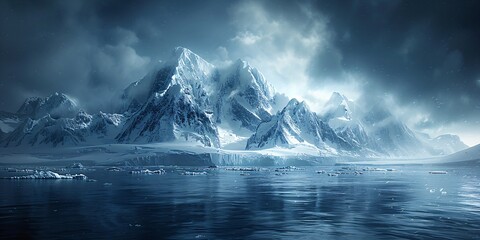 breathtaking panoramic landscape - antarctica