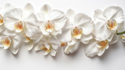 Close-Up View of White Orchids