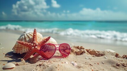 Whimsical Beach Scene: Mysterious Discarded Items on Shore