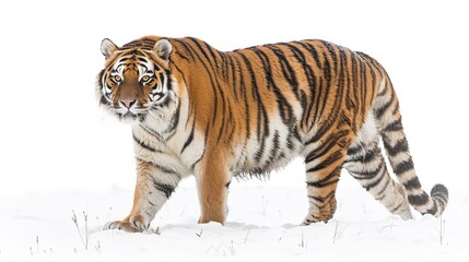 Obraz premium Majestic Tiger in Snowy Landscape