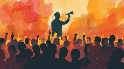 A skilled public speaker accentuates points with engaging gestures to connect with listeners.