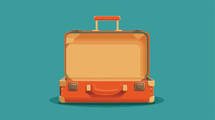 Suitcase travel open isolated icon Vectot style vector