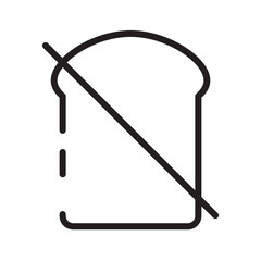 Bread Carbs Diet Line Icon