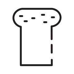 Bread Food Piece Line Icon