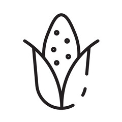 Corn Farm Food Line Icon