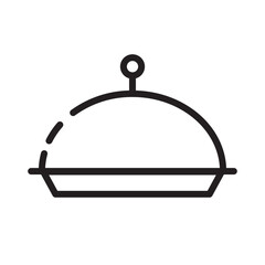 Cloche Dinner Food Line Icon