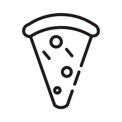 Meal Pizza Slice Line Icon