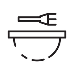 Bowl Dinner Food Line Icon