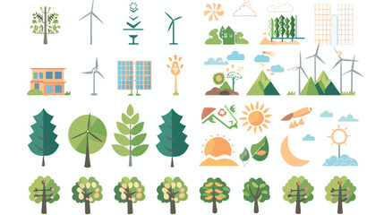 Sustainable icons over white background vector illustration