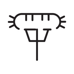 Food Lunch Sausage Line Icon