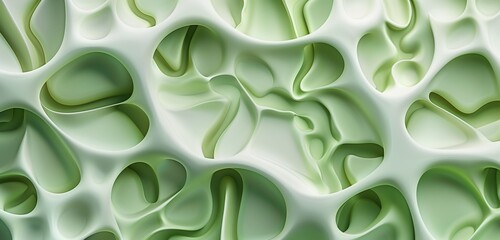 Abstract background, Green retro abstract background with organic shapes,