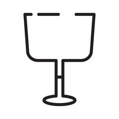 Bar Dinner Glass Line Icon