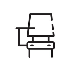 Chair Modern Desk Line Icon