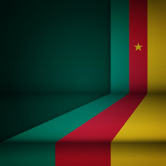 Edge background Cameroon graphic and label.