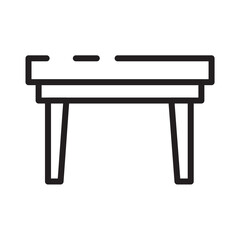 Desk Dining Furniture Line Icon