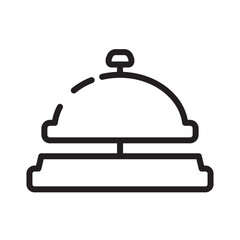 Desk Bell Hotel Line Icon