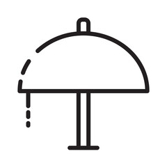 House Interior Lamp Line Icon