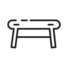 Home Interior Table Line Icon