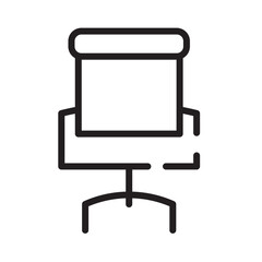 Fototapeta premium Chair Desk Office Line Icon