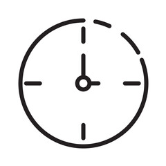 Clock Desk Desktop Line Icon