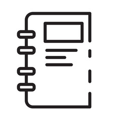 Desk Notebook Office Line Icon