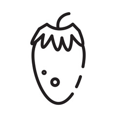 Fruit Fruits Strawberry Line Icon