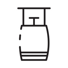 Gas Kitchen Food Line Icon