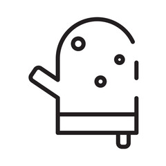 Glove Heat Holde Line Icon