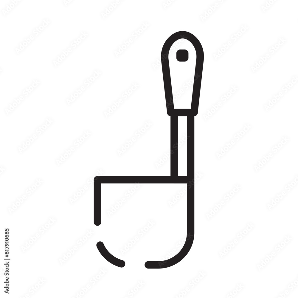 Wall mural Kitchen Spatula Utensil Line Icon