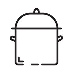 Kitchen Pot Restauran Line Icon