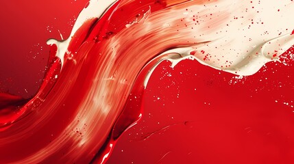 Digital technology red liquid paste poster background
