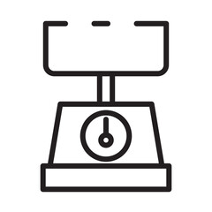 Fototapeta premium Mass Scales Weight Line Icon
