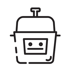 Cooker Pressure Rice Line Icon