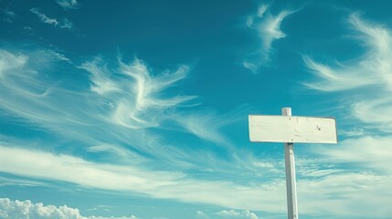 Blue sky with abstract cloud formations