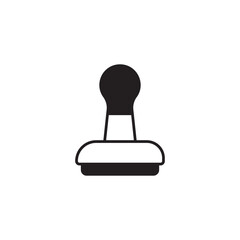 Rubber Stamp icon design with white background stock illustration